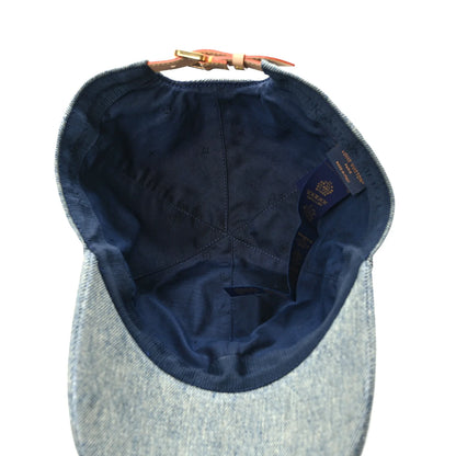 LOUIS VUITTON Monogram Washed Denim Cap M Blue