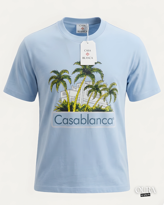 t-shirt Casablanca bleu