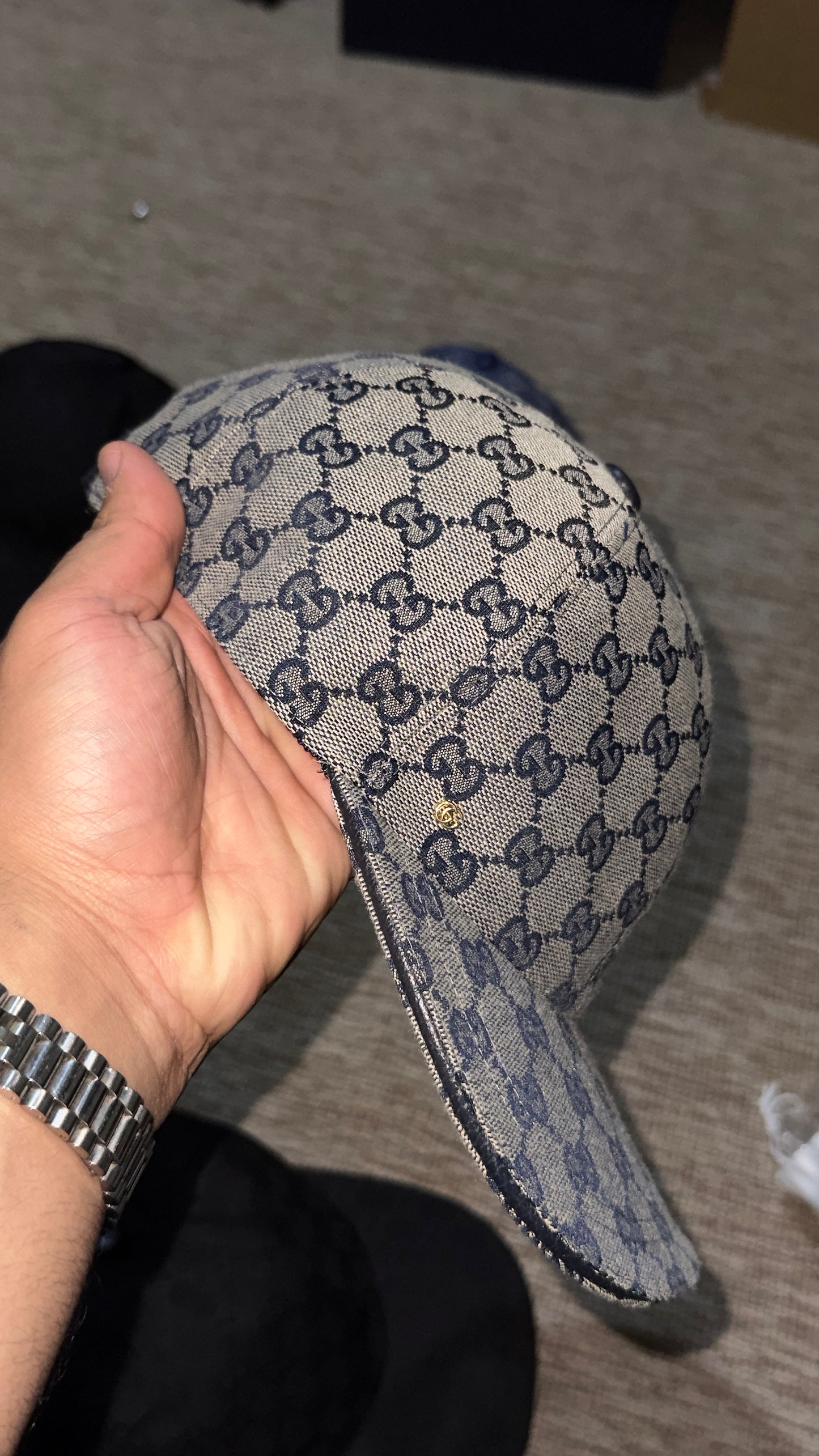 casquette gucci 1/1 bleu marine
