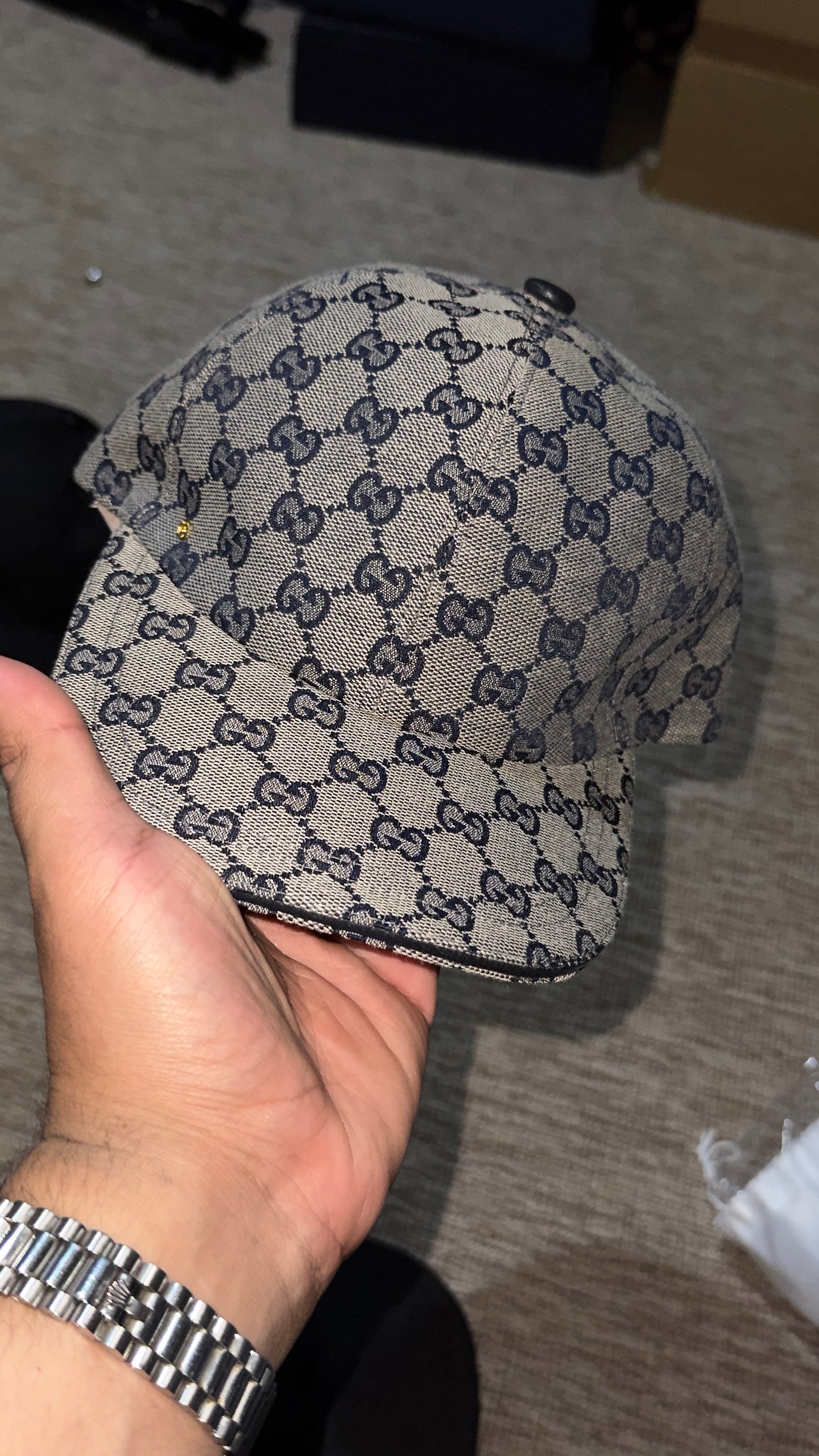 casquette gucci 1/1 bleu marine