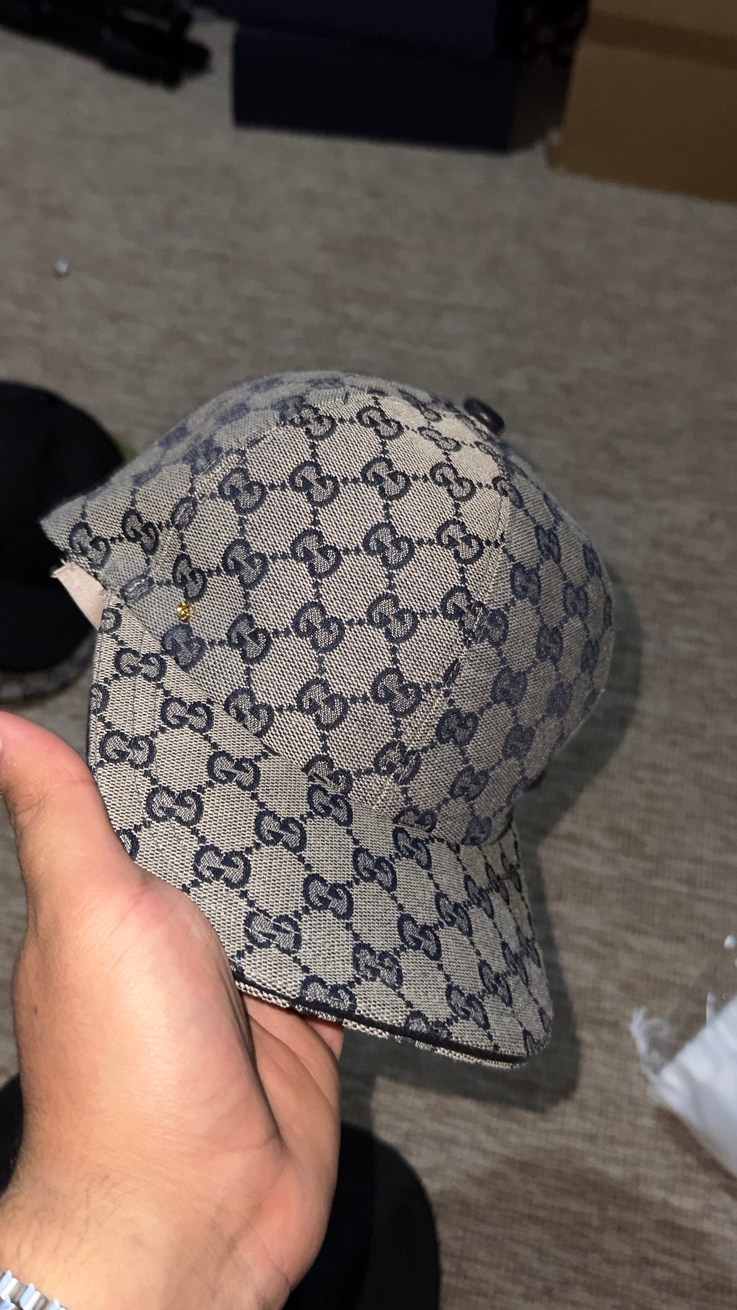 casquette gucci 1/1 bleu marine
