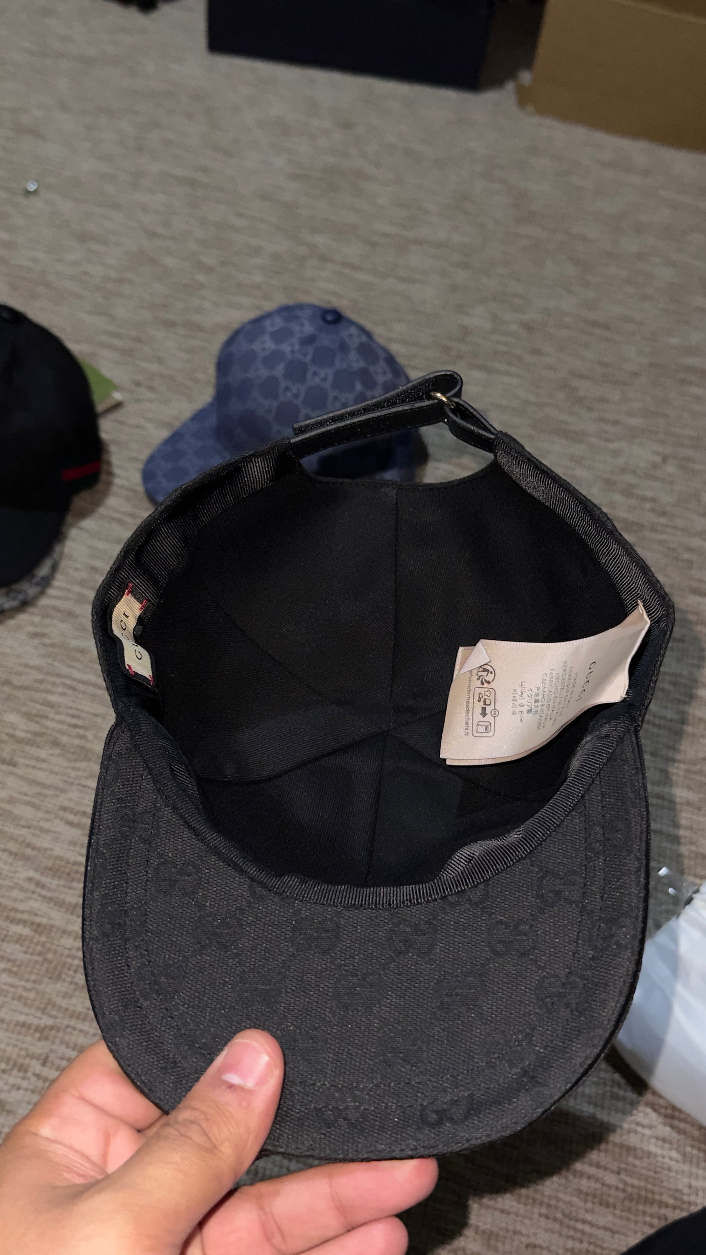 casquette gucci 1/1 Noir