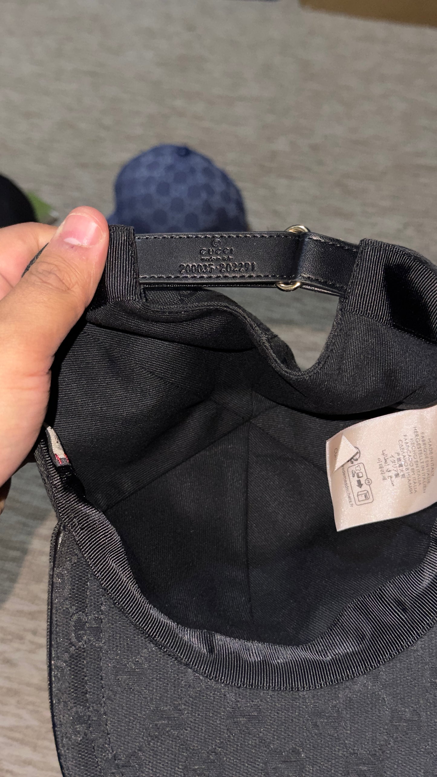 casquette gucci 1/1 Noir